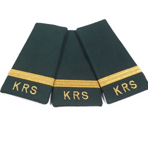 QUICK WAY INDUSTRIES Factory Custom Logo Ceremonial Uniform Epaulets Embroidery Woven Fabric Unisex Shoulder <b>Boards</b> Uniform Rank - Product Image 2