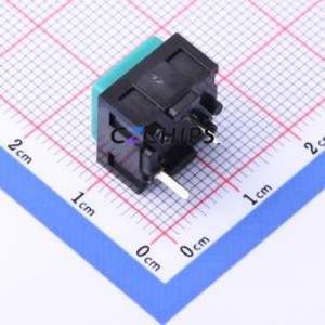 TP-66017 Tactile Switch Through hole Component (THT) Switch Single Pole Single Throw Rectangle Button 3N Through Hole - Product Image 2