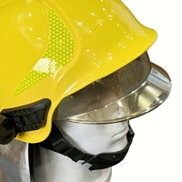 Casque de pompier 2026 avec écharpe en aramide aluminisé et visière à bande réfléchissante transparente/plaquée en option pour la lutte contre les incendies