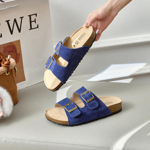 Deran 2025 nuevo logotipo personalizado Retro moda Birken zapatilla plana playa diseño mujer antideslizante interior hogar zapatillas mula zuecos - Product Image 4