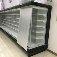 Refroidisseur à distance commercial multi-ponts Double rideau d'air vitrine affichage réfrigérateur équipement de restaurant pour supermarché