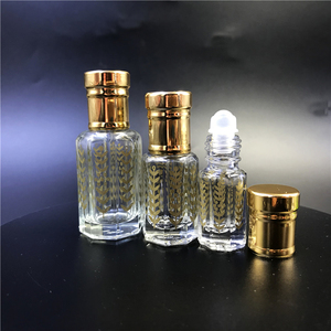 Bán Buôn Lá In Ấn CuộN Bóng Trên Hình Dạng Bát Giác Arabian Oud Attar Dầu Thủy Tinh Chai - Product Image 3