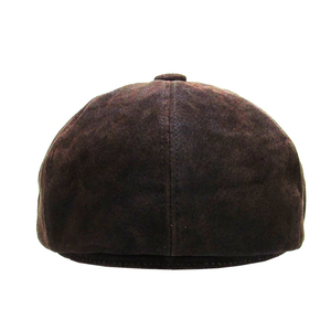 Chapeau Ivy Vintage en Similicuir de Haute Qualité pour Hommes, Personnalisable OEM, Vente en Gros, Couvre-chef Unisexe d'Hiver, Motif Uni du Fabricant - Product Image 3