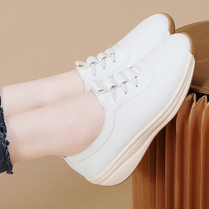 Zapatos de Mujer con Suela Gruesa de Cuero Genuino, Estilo Primavera, Antideslizantes, Ligeros, Deportivos, para Mamá - Product Image 4