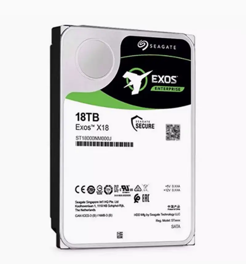 ST18000NM000J Seagate original sellado de fábrica 18TB Exos X18 7200 RPM SATA 6 Gb/s Cache 3,5 pulgadas Enterprise HDD para Sever