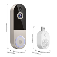 Smart Wireless 1080P IP65 Waterproof Video Doorbell Night Vision Two-way Talk Motion Detection Cloud Storage 2.4GHz WiFi Battery