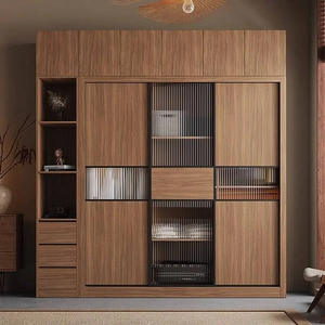Armoire en bois personnalisée VEYAS, durable, résistante à l'humidité, pour maison moderne, grande capacité de rangement, tiroirs élégants, porte coulissante - Product Image 5