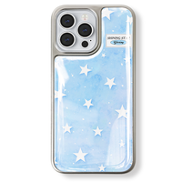 Coque de téléphone en résine époxy pour iphone16 16pro/promax 15 15promax/14Promax/14pro 14/13 13pro 12 11 Coque à bords argentés galvanisés