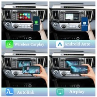 Boîtier décodeur Linux portable Viknav pour RAV4 2013-2018 avec Apple CarPlay sans fil intégré, Android Auto et Mirror Link pour tableau de bord