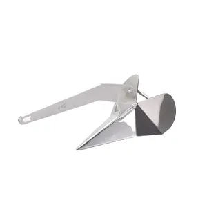 Multiple Sizes Customized 1-180kg 316 Stainless Steel Plow Wing Plough Docking Mooring Delta Style Anchor