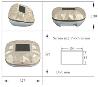 Boîtier de dispositif de test cosmétique de bureau en ABS de qualité médicale F&Y Private Mould, design personnalisé taillé au diamant doré, OEM ODM