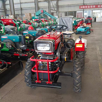Produk Unggulan Traktor Roda CE 18HP Pertanian Traktor Penggerak 4 Roda Traktor Kebun dengan Rotary Tiller