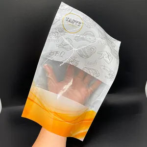 OEM custom printed frozen pouch vacuum sealer plastic bags food saver pack bag for meat beef