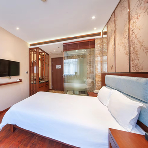 Set di trapunte in cotone blu Anti-acaro antipolvere Anti-batteri Hotel Set di biancheria da letto asciugamano da letto copripiumino da letto 7 pezzi Set di biancheria da letto - Product Image 6