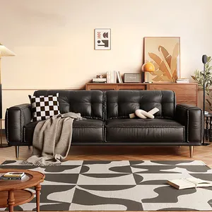 European Leather 3 Seater Recliner Modern Sofa Set Furniture Sectional Modern Long Couch Living Room Sofas