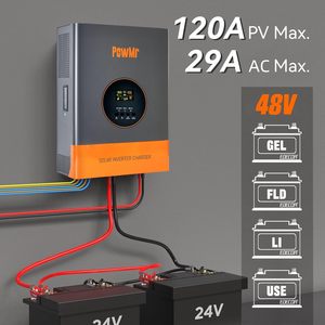 Cho powmr 5000 Wát năng lượng mặt trời biến tần với 120A <span class=keywords><strong>MPPT</strong></span> <span class=keywords><strong>CHARGE</strong></span> <span class=keywords><strong>CONTROLLER</strong></span> 48VDC 110V/240Vac được xây dựng trong 15000 Wát off-lưới điện cao điểm - Product Image 1