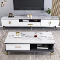 Meubles TV de luxe, salon moderne, armoire murale en verre, table basse nordique, combinaison d'armoires