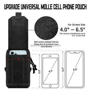 Marsupio EDC Impermeabile Personalizzato OEM Unisex per Escursionismo, Campeggio, Caccia, Tattico, con Sistema Molle, Porta Smartphone - Product Image 4