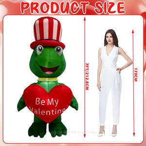 Rana Inflable Gigante de 6 Pies con Luces LED Impermeables IP44, con Sombrero de Copa y Corazón, Regalo para Parejas, Familiares y Niños, para el Día de San Valentín - Product Image 2
