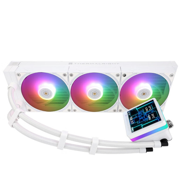 Thermalright GRAND VISION 360 WHITE CPU Cooler 3.4-inch IPS LCD Large Screen Water-Cooled Thor Hammer ARGB LED 4Pin Computer