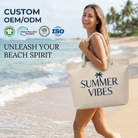 Sac de plage en maille robuste et lourde, personnalisable avec logo, imperméable, réutilisable, grand format familial, pour publicité en gros
