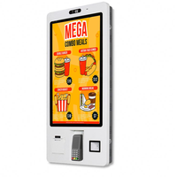 Kiosque de commande mural en libre-service, kiosque de paiement en libre-service, machines d'information en libre-service utilisées dans les restaurants