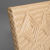 Échantillons gratuits panneau de plafond tissé en rotin synthétique à tissage carré de couleur naturelle pour plafonds de restaurant hôtel