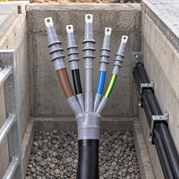 Kabel Terminasi Cold Shrink 5 Inti Tidak Berlapis Baja, Perlindungan Listrik Bawah Tanah Kualitas Ekspor, Inti Tidak Sama Ukuran