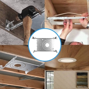 4 inch thép mạ kẽm Xây Dựng Mới gắn tấm với treo thanh khung-in LED recessed Bộ dụng cụ chiếu sáng Bracket - Product Image 4