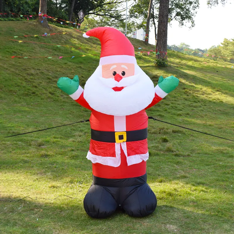 Christmas inflatables blow up yard garden decor standing greeting santa claus inflatable with led lights for christmas