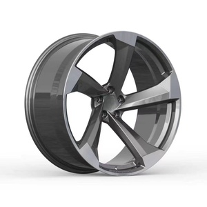 Nouvelles jantes en alliage forgé haute performance personnalisables, monobloc, concaves profondes, cinq goujons, 17-24 pouces, <span class=keywords><strong>gris</strong></span>, garantie 5 ans pour <span class=keywords><strong>Audi</strong></span> - Product Image 3