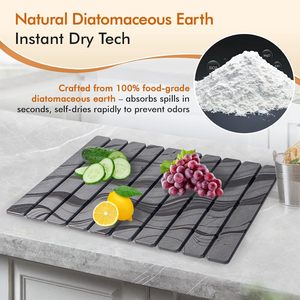 Alfombrilla de Piedra de Tierra de Diatomeas Plegable de Secado Rápido con Diseño de Mármol, Ecológica y Colapsable para Cuenco de Mascotas, Venta al por Mayor - Product Image 2