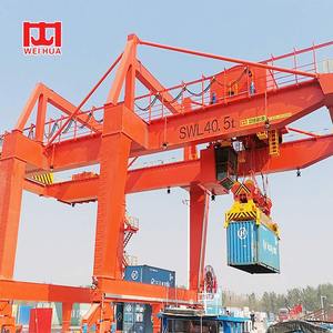Gru a portale su rotaie per container da 60 tonnellate con PLC e avvolgicavo per uso esterno - Product Image 5