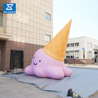 Ballon géant gonflable modèle de crème glacée pour la décoration publicitaire
