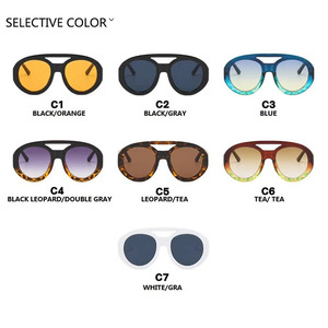 Customized Personalized <b>Large</b> <b>Frame</b> Sunglasses Fashionable Street <b>Photos</b> Concave Shaped Sunglasses for Women - Product Image 4