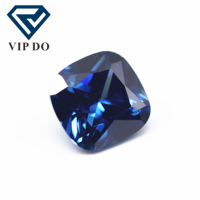 Qualité 5A, 3x3-12x12mm, coupe de coussin, bleu saphir, zircone cubique, pierre précieuse en vrac, forme de coussin synthétique, pierre de zircon CZ