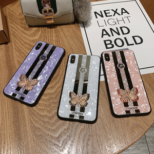 Custodia per telefono con diamanti di lusso a farfalla per <span class=keywords><strong>iPhone</strong></span> 11 12 13 14 15 Pro X XS Max <span class=keywords><strong>XR</strong></span> 7 8 6S Plus <span class=keywords><strong>Cover</strong></span> posteriore - Product Image 5