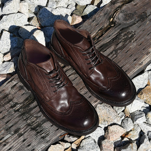 Botas de Trabajo Vintage Amish de Lujo para Hombre, Impermeables, con Cordones en el Tobillo, Construcción Goodyear, con Parte Superior de Cuero Genuino Resistente - Product Image 2