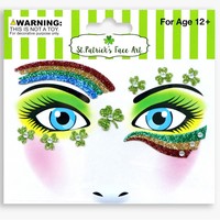 Autocollants 3D pour le visage en PVC, imperméables et écologiques, à motifs animaux, avec poudre scintillante effet diamant, pour maquillage de dessin animé, pour fêtes d'Halloween et de Noël 2026