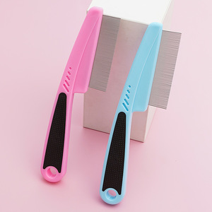 Peigne de toilettage pour animaux de compagnie en acier inoxydable et plastique avec poignée antidérapante, anti-casse et anti-rouille, pour chiens et chats - Product Image 5