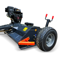 Vente flash ZYFT-150 1,5 m à 150 tr/min, faucheuse à fléaux tractée par ATV avec moteur à essence de 15 ch pour ATV, voiture ou tracteur, robot récolteur
