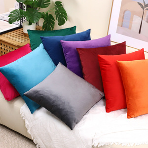 INSHARE <span class=keywords><strong>scandinave</strong></span> couleur Pure moderne Style Simple double face velours carré oreiller <span class=keywords><strong>coussin</strong></span> pour usage domestique solide canapé de chevet - Product Image 3