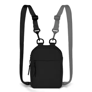 Geestock Mini borsa a tracolla, borsa a tracolla impermeabile per uomo e donna, piccola borsa petto accetta la personalizzazione