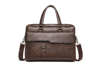 Sac à main de voyage d'affaires décontracté avec logo personnalisé, sacoche de bureau, grande capacité, multi-compartiments, en cuir PU, sac à bandoulière pour homme