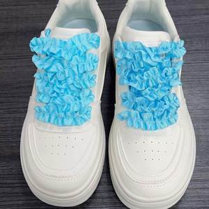 Nouveaux modèles de chaussures plates pour jeunes femmes, lacets imprimés élastiques en polyester, forme ovale, lacets paresseux à motif d'oreille de bois - Product Image 3
