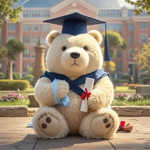 En71 GRS FSC Niedlicher Flauschiger Teddybär Plüschtier Weiches Baumwoll-Stofftier Geschenke für Abschlussfeiern Design ODM Anpassbar für Partys - Product Image 5