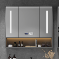 Armoire de vanité de salle de bains de bassin d'évier d'ardoise de roche de luxe avec le miroir intelligent de LED
