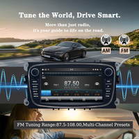 Autoradio 7 pouces compatible Carplay et Android Auto pour Ford Focus Mondeo Galaxy/C-max/S-max, navigation GPS, lecteur multimédia tactile
