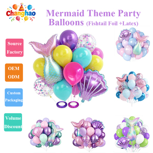 Kit de ballons en gros sur le thème de la sirène : Ensemble de ballons en latex et feuille de sirène avec confettis pour la décoration d'anniversaire, de mariage et de festival - Product Image 1