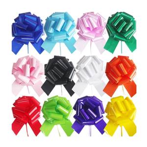 Lazo de plástico personalizado al por mayor, lazo de regalo metálico de lujo con cordón para decoración navideña, regalo de boda - Product Image 1